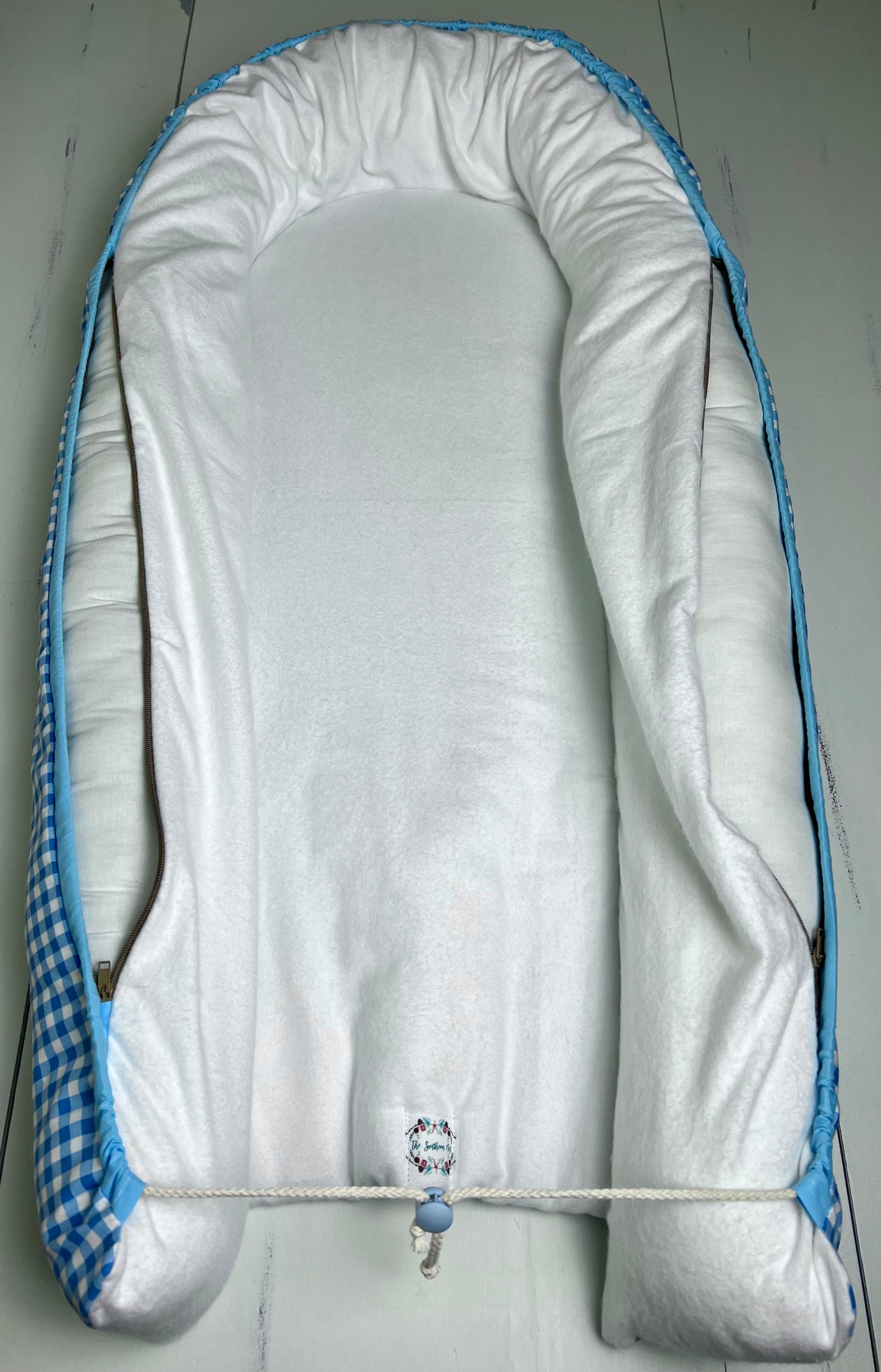 Baby Nest- Blue Gingham