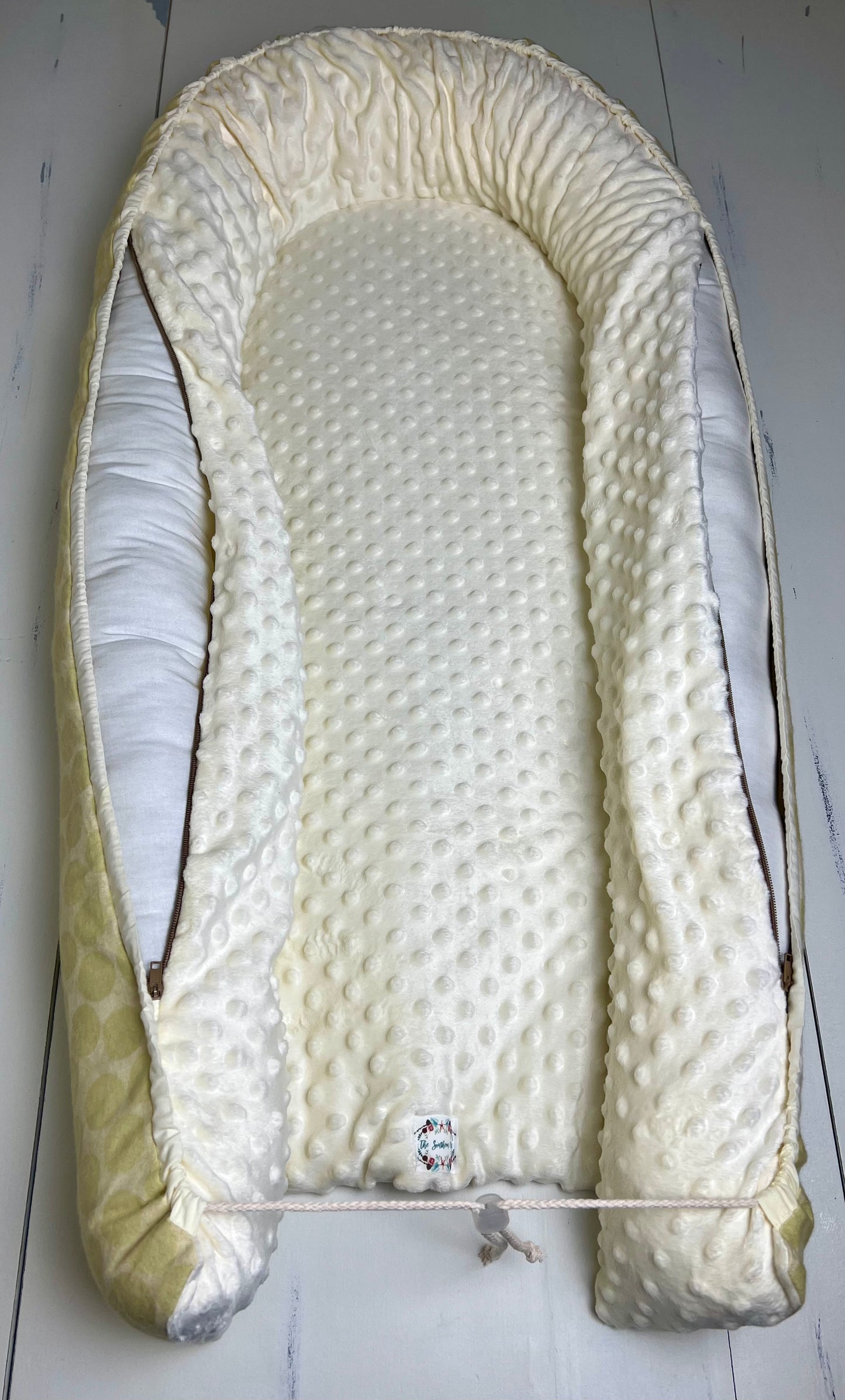 Baby Nest- Beige and Cream Dots