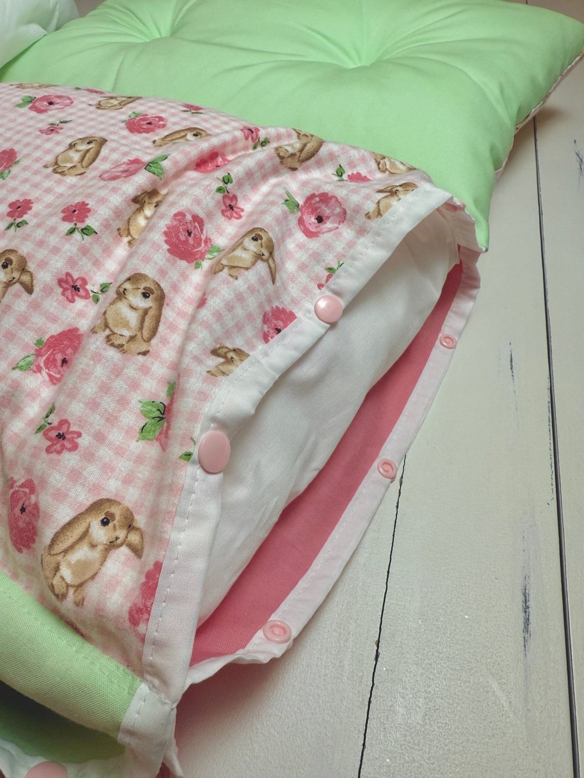 Nap Mat - Grandmillennial Bunnies - The Southern Nest