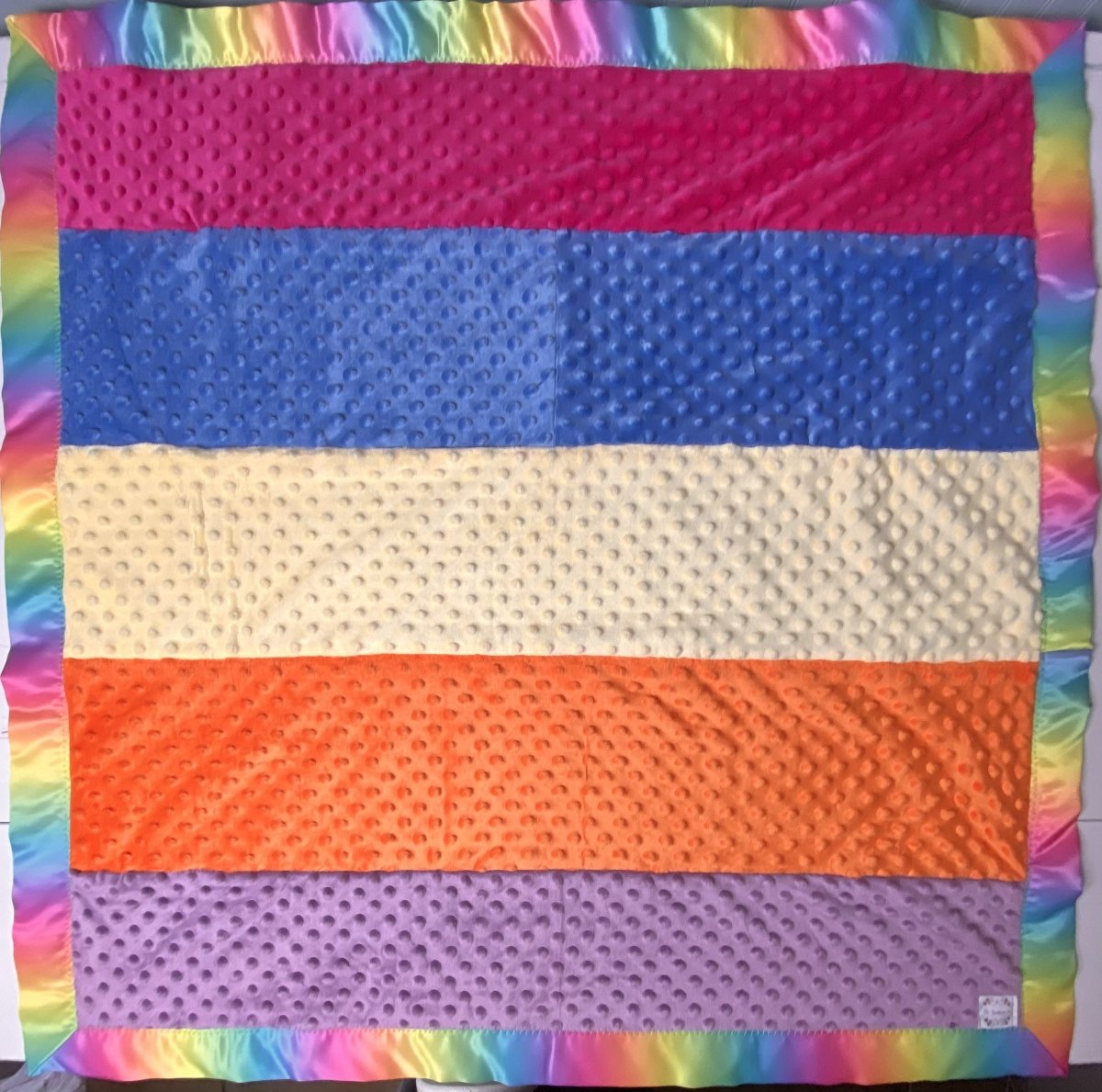 Baby Quilt- Minky Rainbow - The Southern Nest