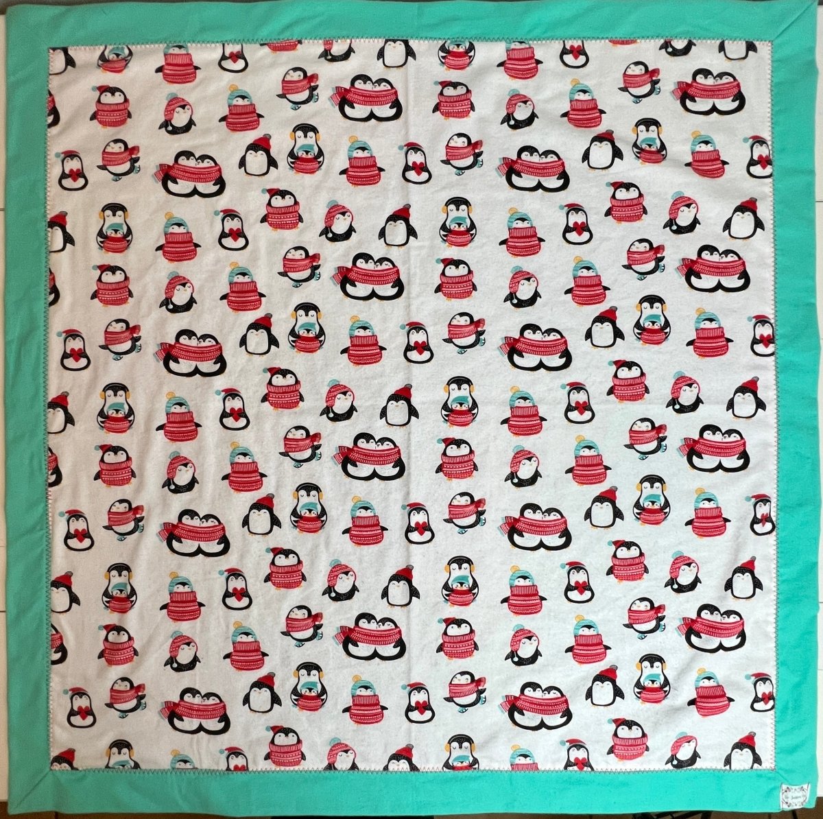 Baby Quilt- Precious Penguins - The Southern Nest