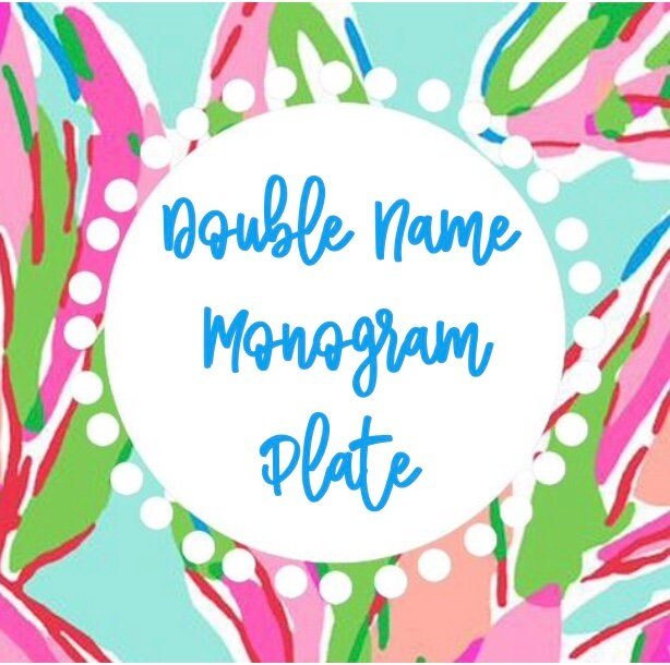 Double Name Monogram Plate - The Southern Nest