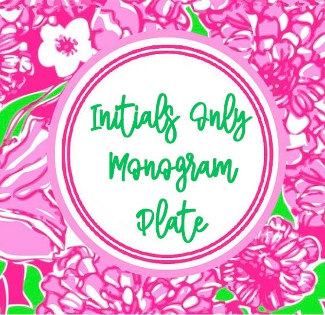 Initials Only Monogram Plate - The Southern Nest
