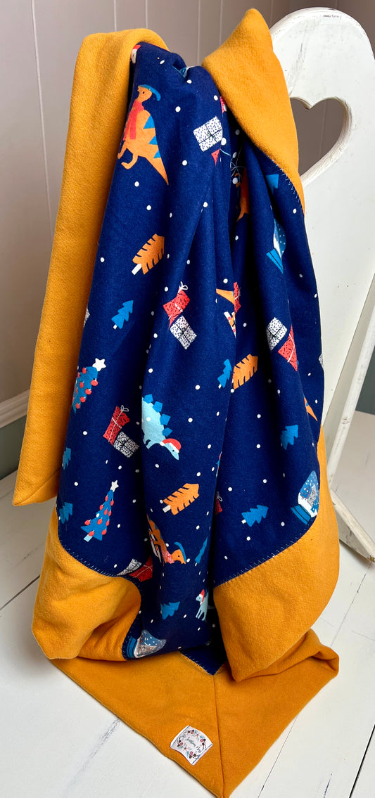Baby Quilt- Christmas Dinos