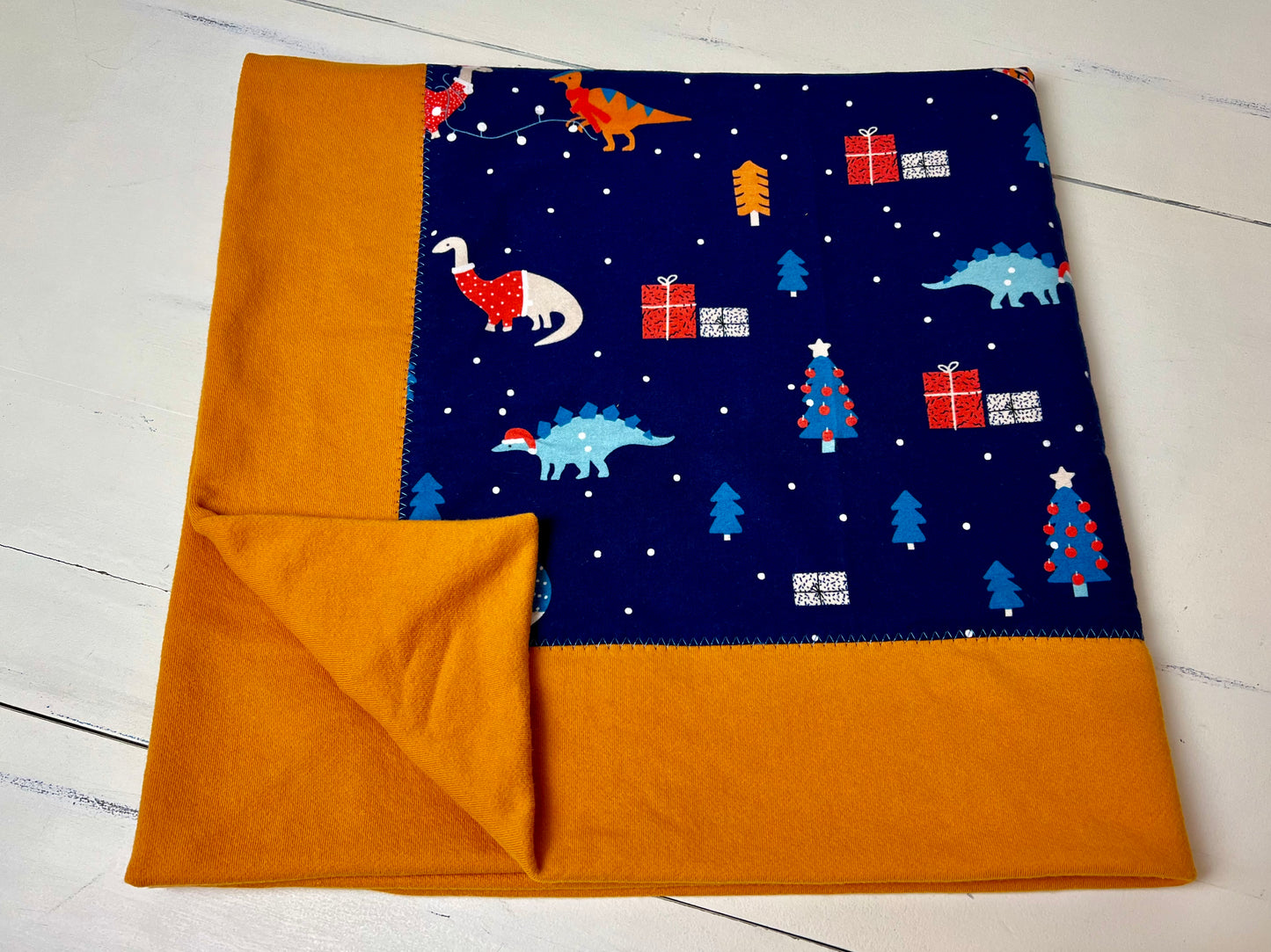 Baby Quilt- Christmas Dinos