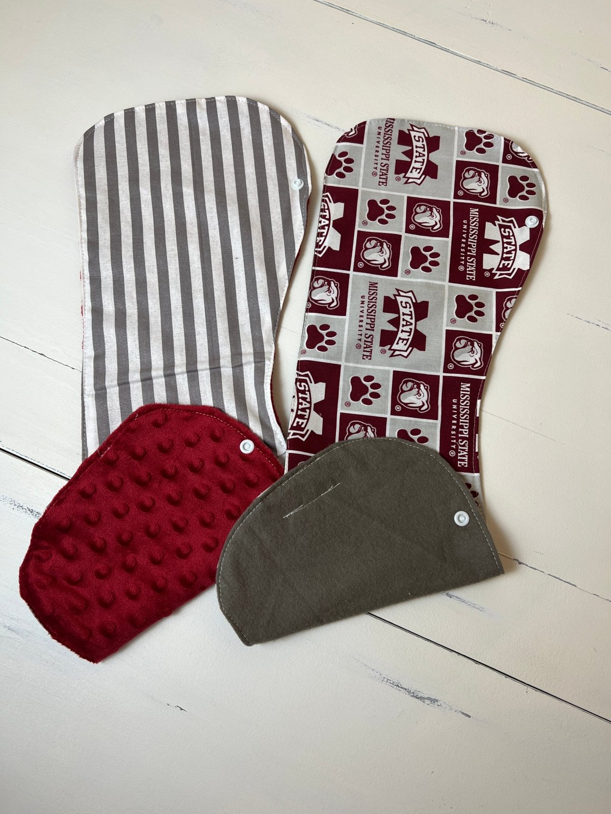 Burpy Bibs - MSU and Stripes - The Southern Nest