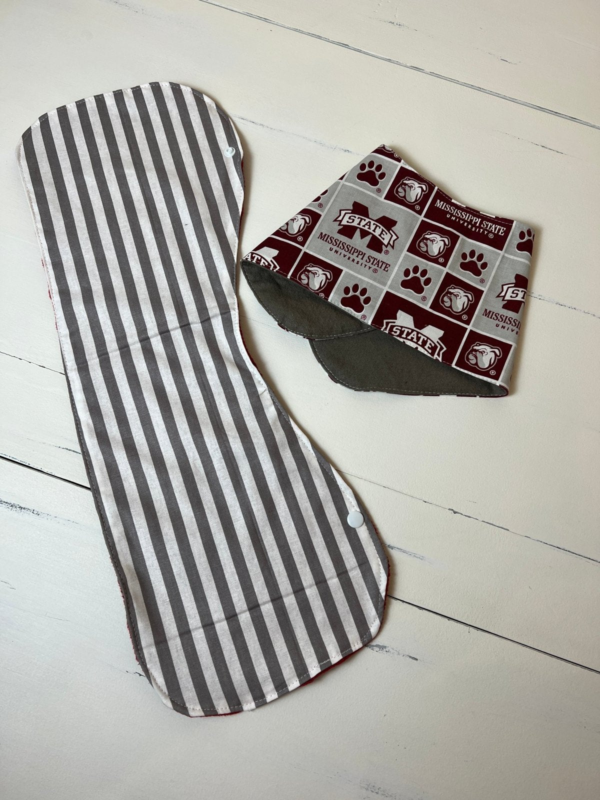 Burpy Bibs - MSU and Stripes - The Southern Nest