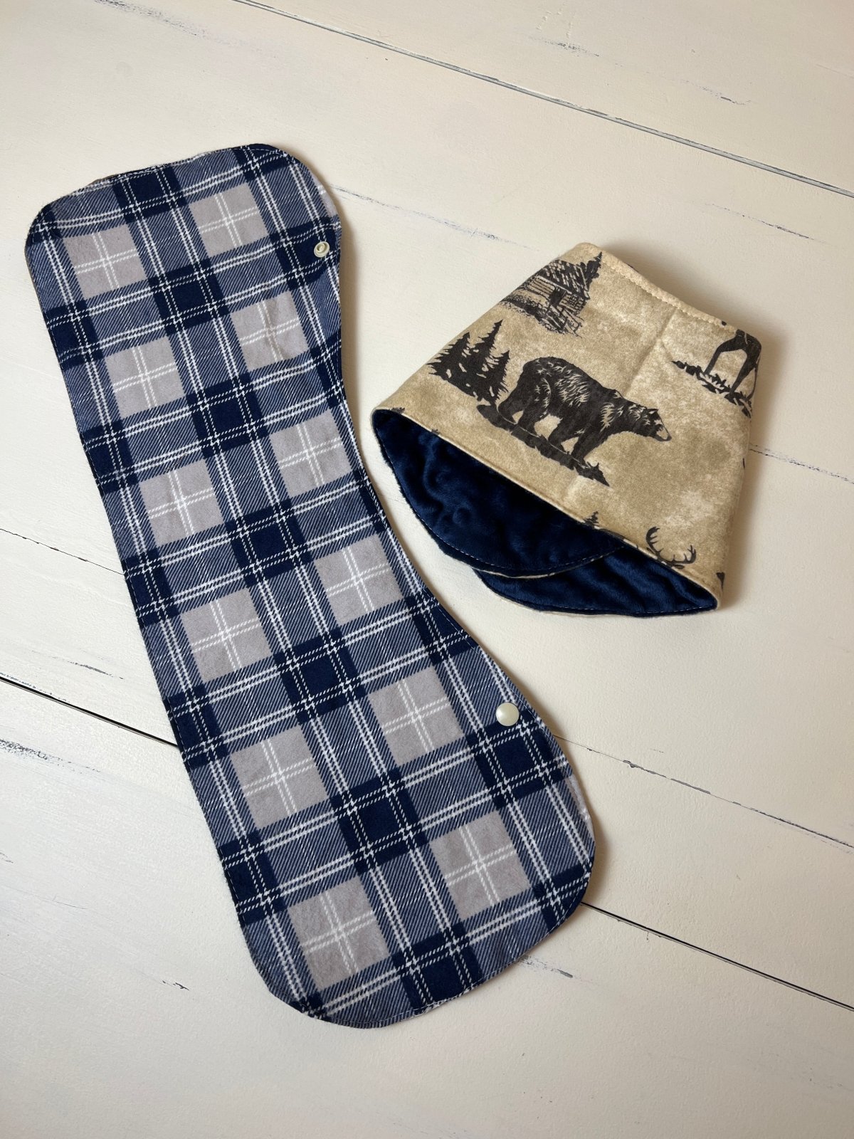 Burpy Bibs - Woodland on Navy - The Southern Nest