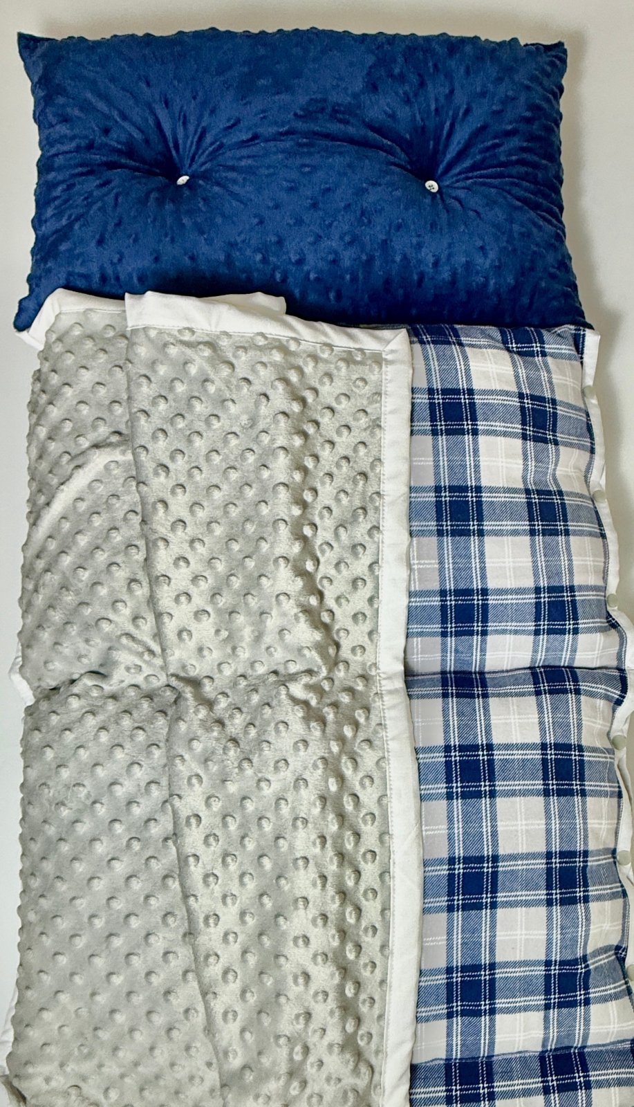 Nap Mat- Blue and Gray Plaid - The Southern Nest