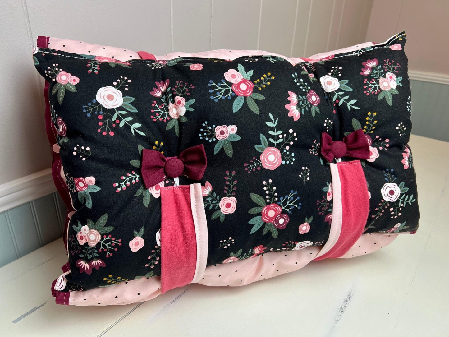 Nap Mat - Dark Pink Floral - The Southern Nest