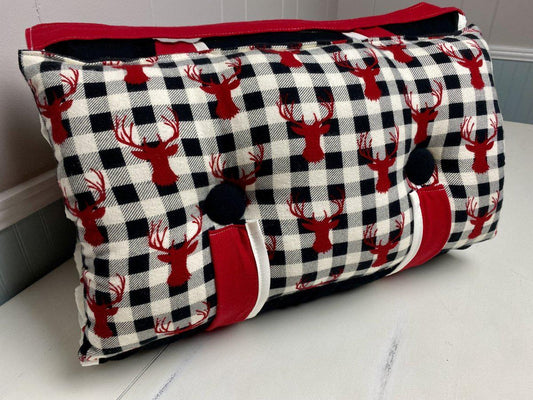 Nap Mat - Deer on Buffalo Plaid - The Southern Nest