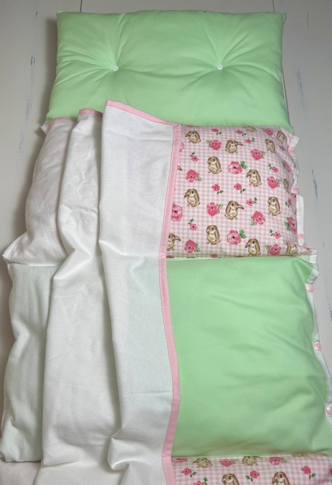 Nap Mat - Grandmillennial Bunnies - The Southern Nest