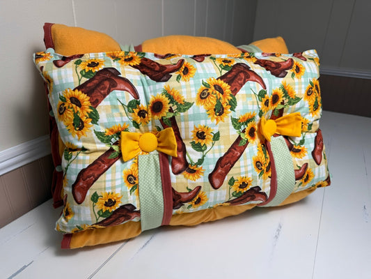 Nap Mat - Sunflowers and Cowgirl Boots - The Southern Nest