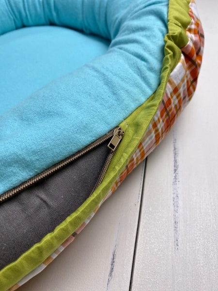 Baby Nest- Orange Plaid  - The Southern Nest