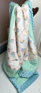 Baby Quilt- Boats and Bunnies - The Southern Nest