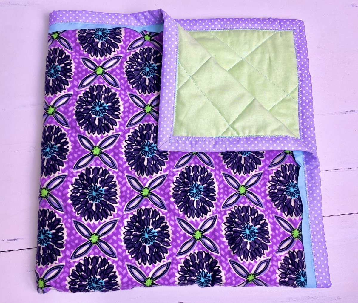 Baby Quilt- Bold Floral - The Southern Nest