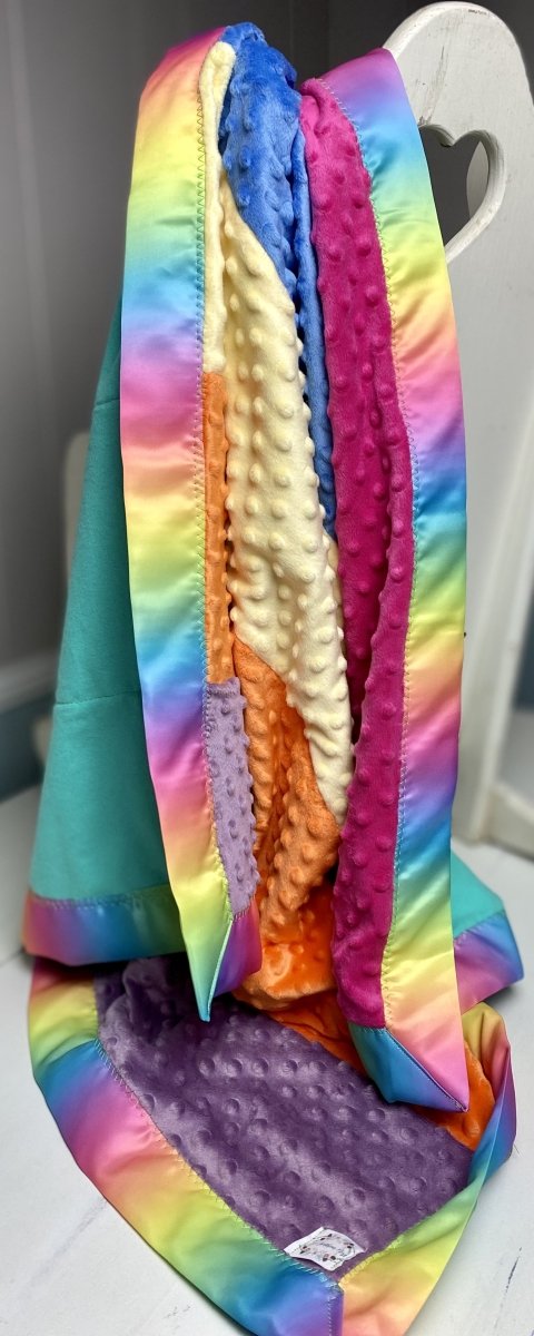 Baby Quilt- Minky Rainbow - The Southern Nest
