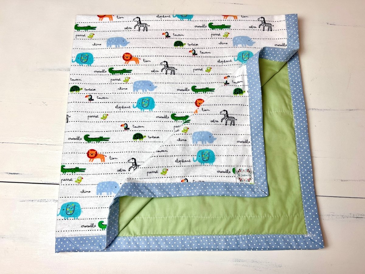 Baby Quilt- Naming Zoo Animals - The Southern Nest