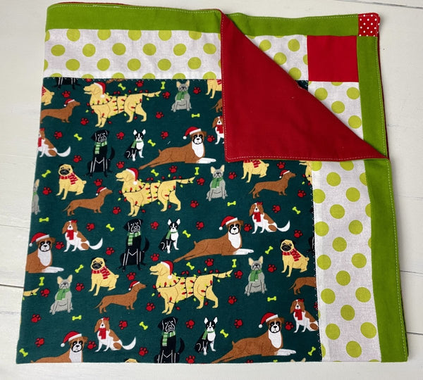 Baby Quilt- Very Merry Puppies - The Southern Nest