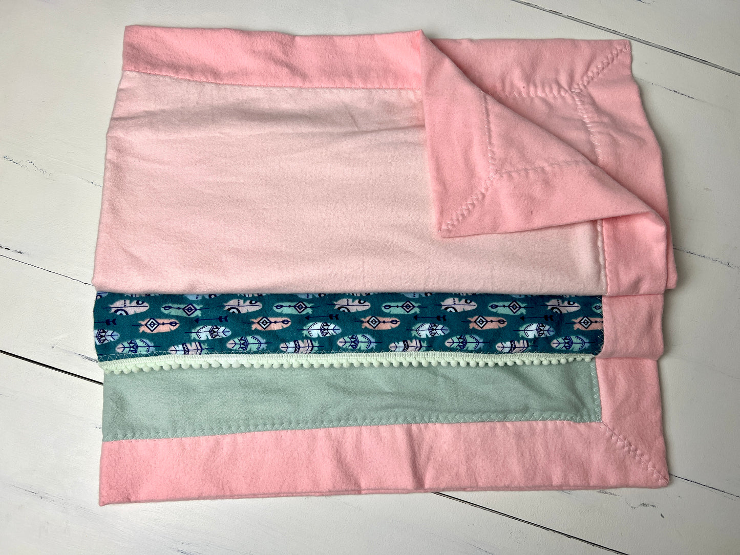 Baby Quilt- Boho Feathers