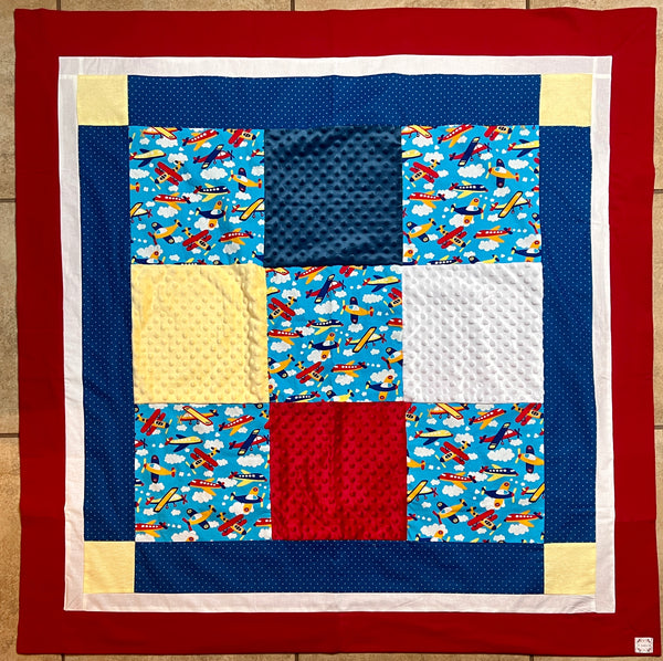 Mini-throw Quilt- Airplanes