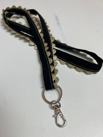 Lanyard- Black and Gold - The Southern Nest