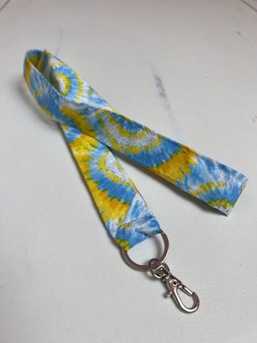 Lanyard- Blue and Yellow Tie Dye - The Southern Nest