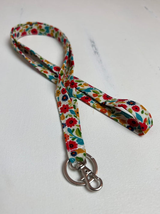Lanyard- Dark Vintage Floral - The Southern Nest