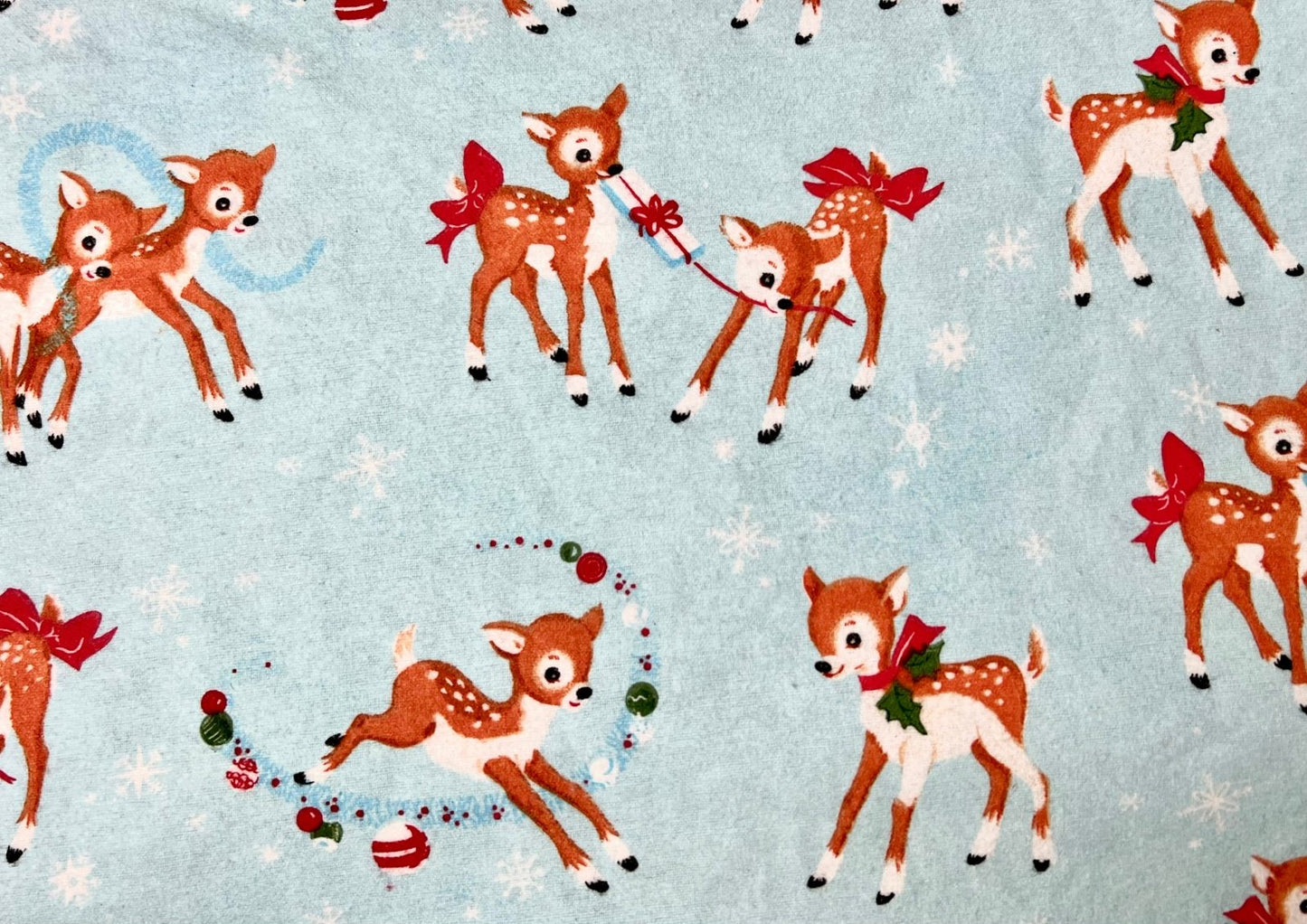 Mini-Throw Quilt- Playful Reindeer Babies - The Southern Nest